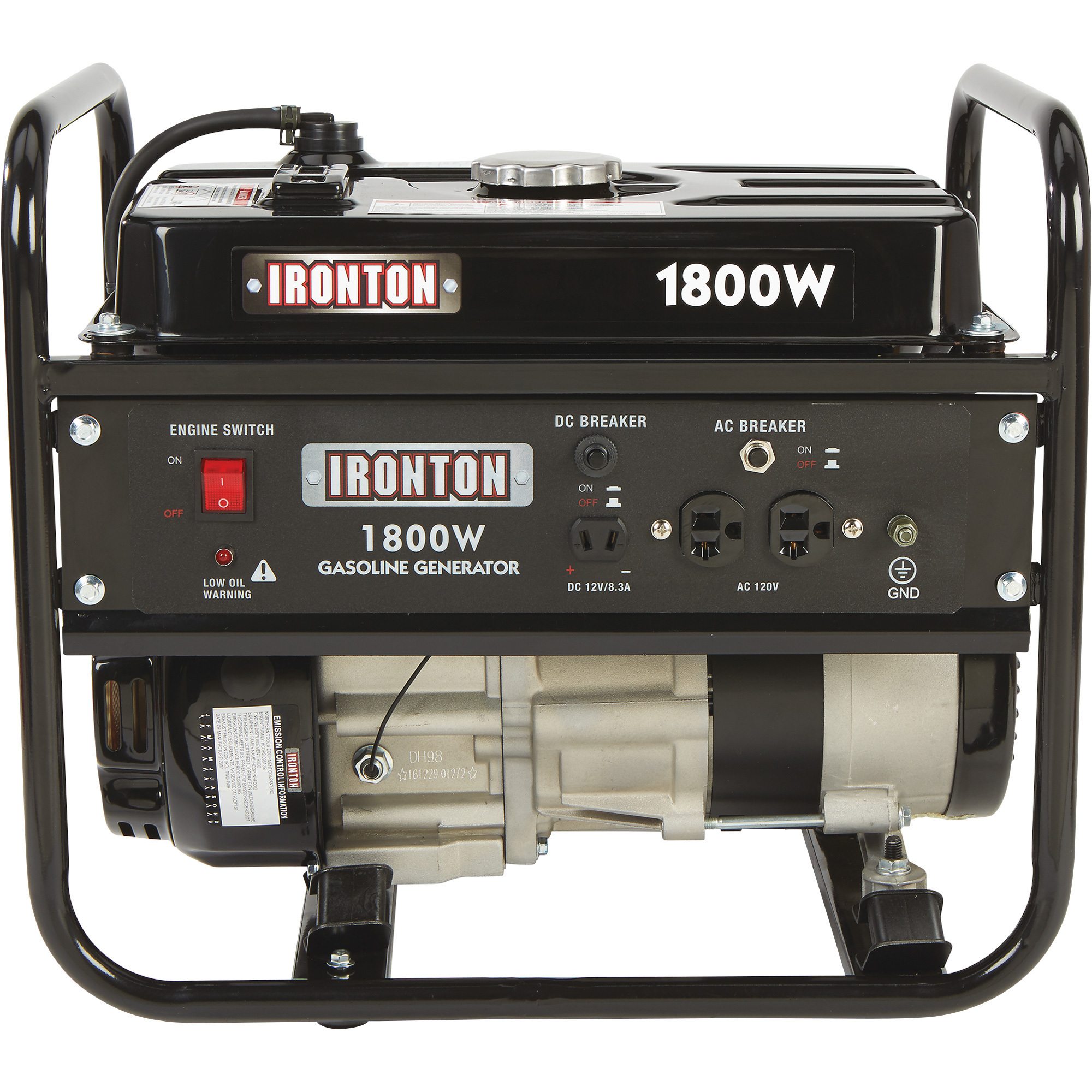 Ironton Portable Generator, 1800 Surge Watts, 1400 Rated Watts, Model# DG1800